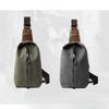 Men Canvas Chest Bag Large Capacity Crossbody Bags Retro Shoulder Bag Casual Student Messenger Bag