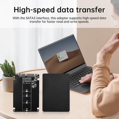 NGFF zu SATA3 Adapterkarte M.2 Festplatte Solid State SSD zu SATA Protokollkonvertierungsplatine Computerfestplatte Internes Gehäuse