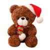 Christmas Gift Christmas Hat Teddy Bear Doll Plush Toy Hat Bear Doll Doll Gift Toys