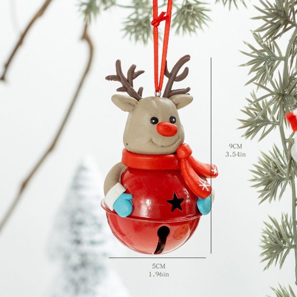 Cute Design Christmas Tree Hanging Bells Santa Claus Xmas Decor Cartoon Snowman Pendant  Festival