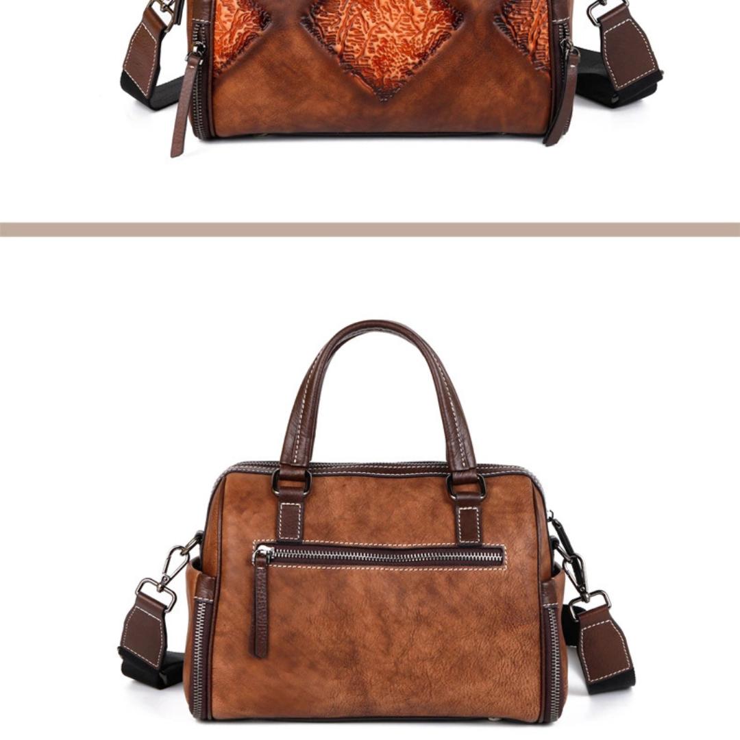 Винтажная кожаная сумка большой вместимости — фото 12