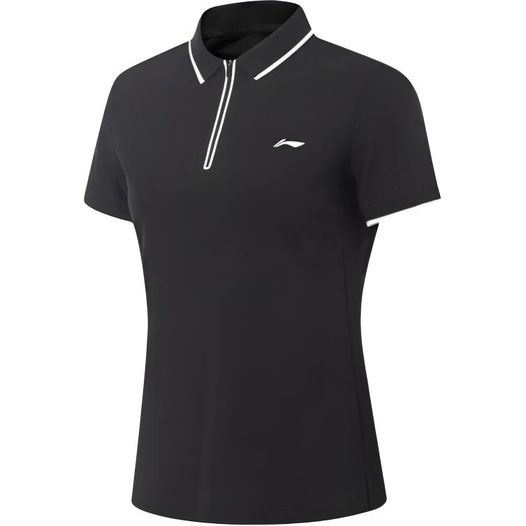 

Li Ning Спортивный Повседневный Простой Пуловер Поло Полосатый Удобный Универсальный Футболка с Коротким Рукавом Женские Футболки APLV296-1 L