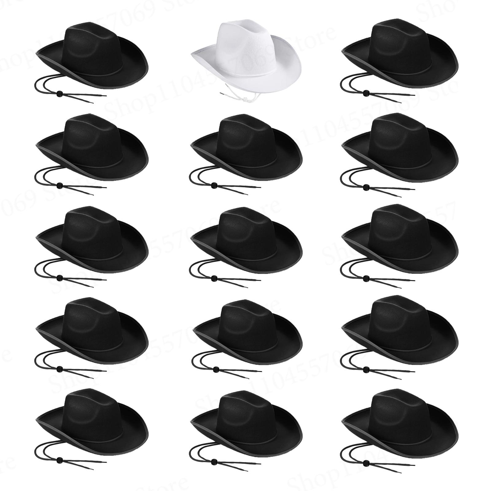 6-24Set Pink Cowboy Hats Wedding Cowboy Hats Bachelorette Cowgirl Hats with Bandana Heart Sunglasses for Bridal Wedding Party 6Pcs