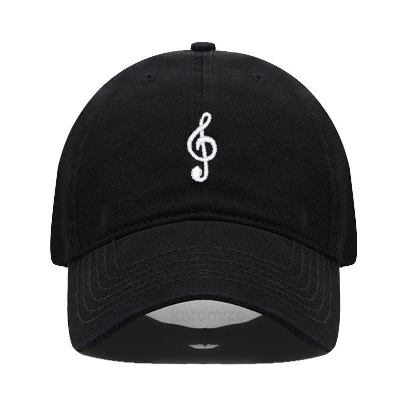 Unisex Soft Cotton Dad Hat Musical Note Embroidery Baseball Cap For Women Men Adjustable Unisex Casual Sports Caps