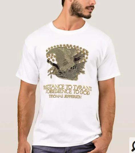 Resistance To Tyrants Is Obedience To God Thomas Jefferson Seal Motto TShirt New 100 Cotton Short Sleeve Casual Mens Tshirt S
