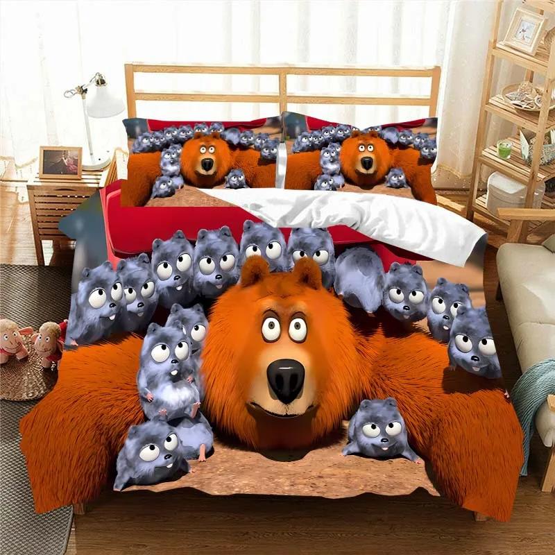 3D G-Grizzy And The Lemmings Bedding Set Duvet Cover Comforter Bed Single Twin Full Queen Youth Kids Girl Boys Gift Bed Sheets