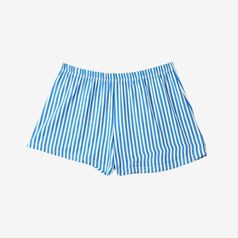 European & American Men's Striped Breathable Boxer Briefs - Plus Size, Casual Four-Corner Underwear