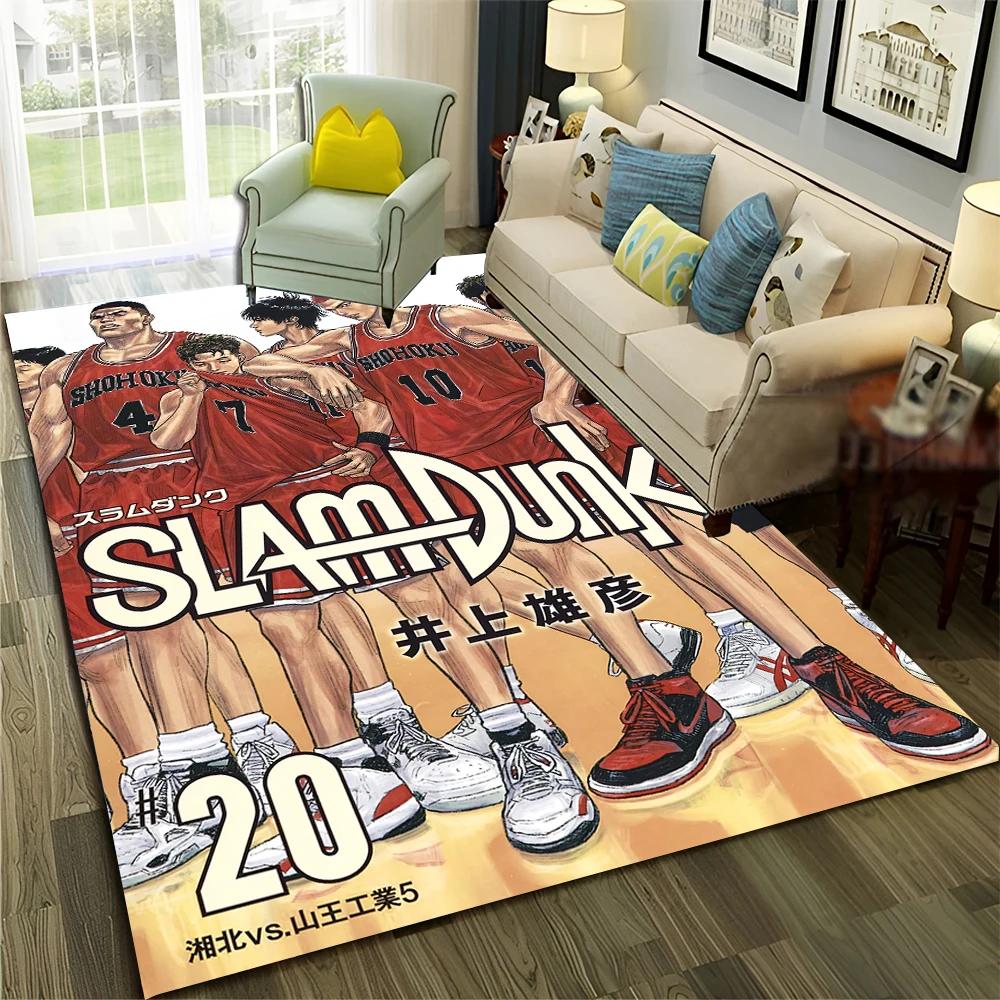 3D Basketball Anime Slam Dunk Cartoon Carpet Rug for Home Living Room Bedroom Sofa Doormat Decor,kid Area Rug Non-slip Floor Mat