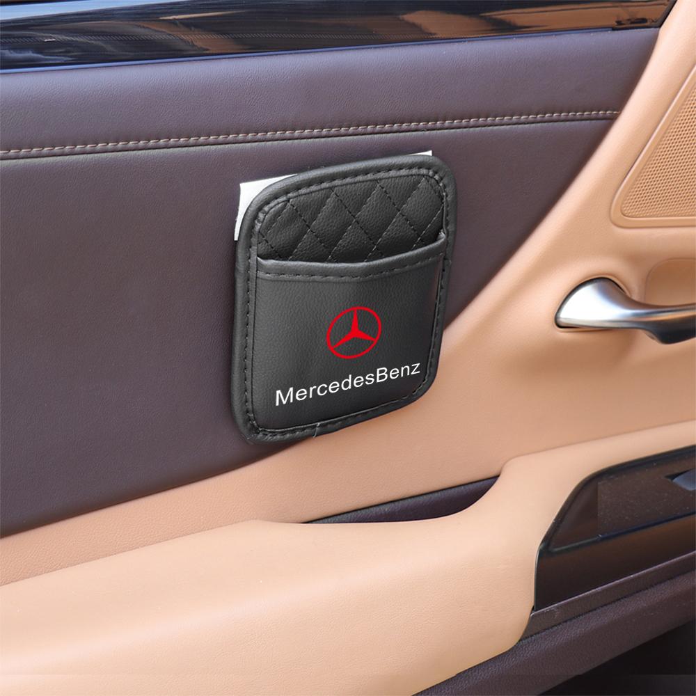 PU Car Seat Back/Door/Center Console Organizer Storage Pocket For Mercedes Benz G S R C E B A Class GLA GLK C180 E300 S200 W206