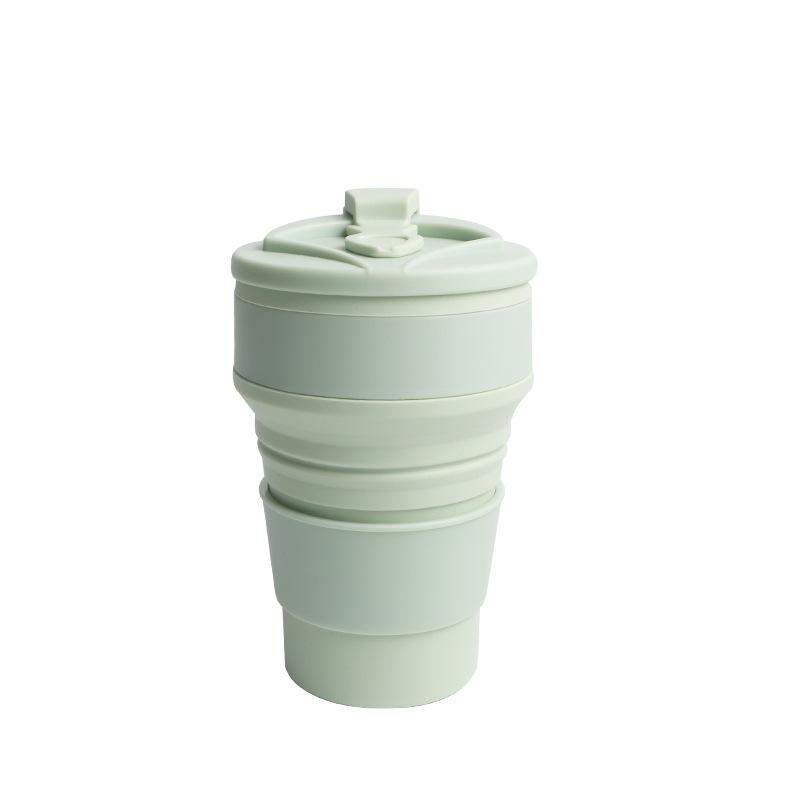 Collapsible Silicone Travel Mug, 500ML, Portable & Foldable Water and Coffee Cup