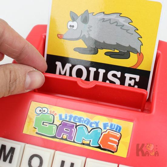 1 Set English Letter Card Learning Machine Kids Early Education Interactive Alphabet Matching Game ABC Words Spelling Learning Toy Toddlers Boys Girls