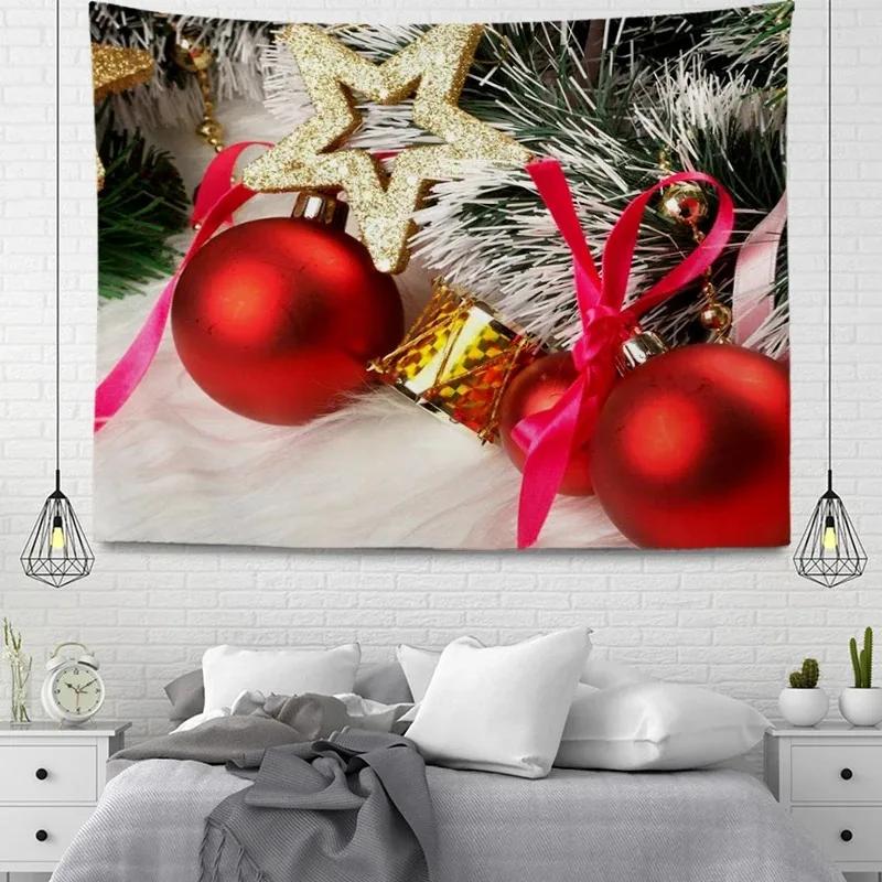 Рождественский гобелен Спальня Гостиная Домашнее рождественское украшение Гобелен 100x75cm — фото 4