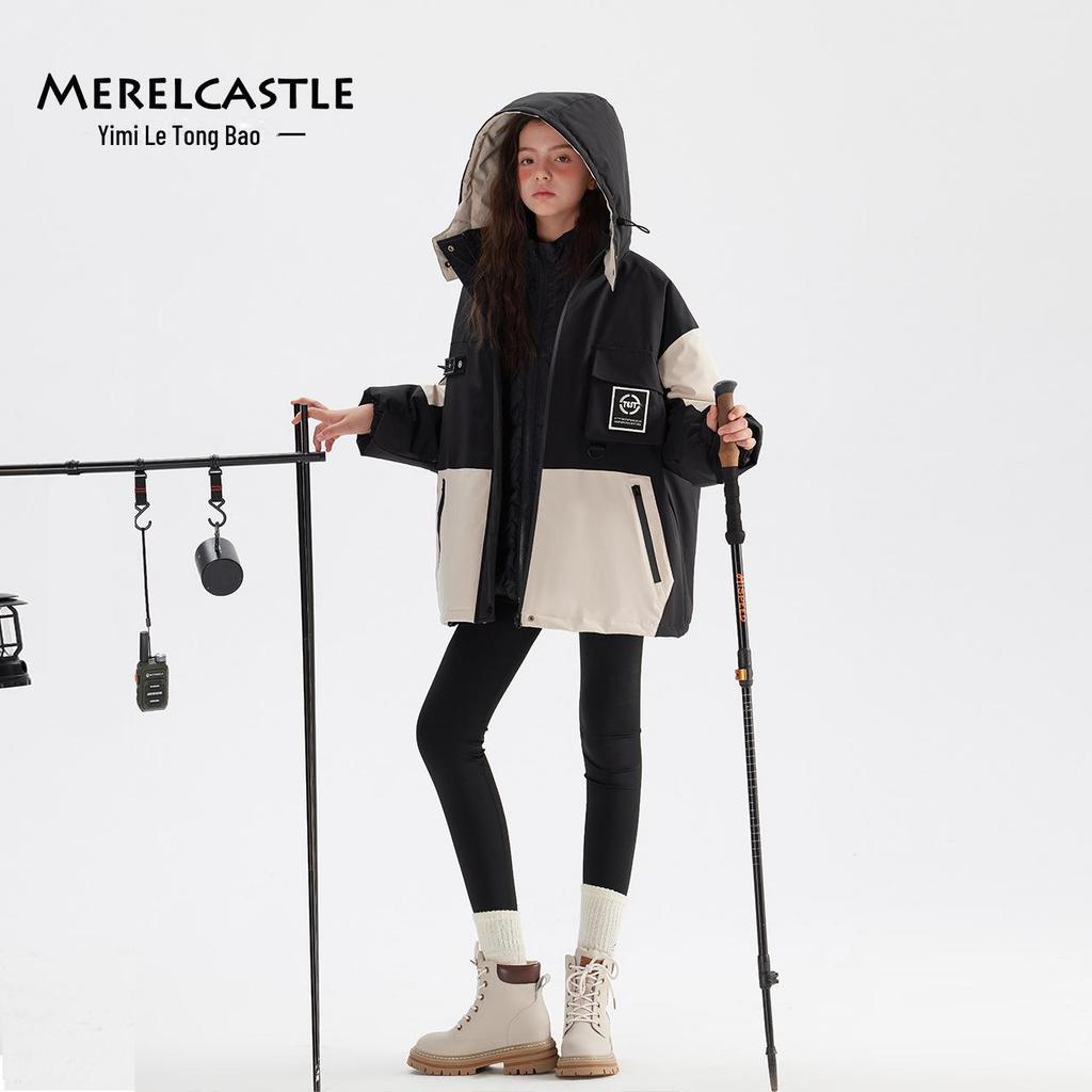 2024 Girls' Winter 3-in-1 Down Jacket - Windproof, Waterproof, Detachable for Big Kids