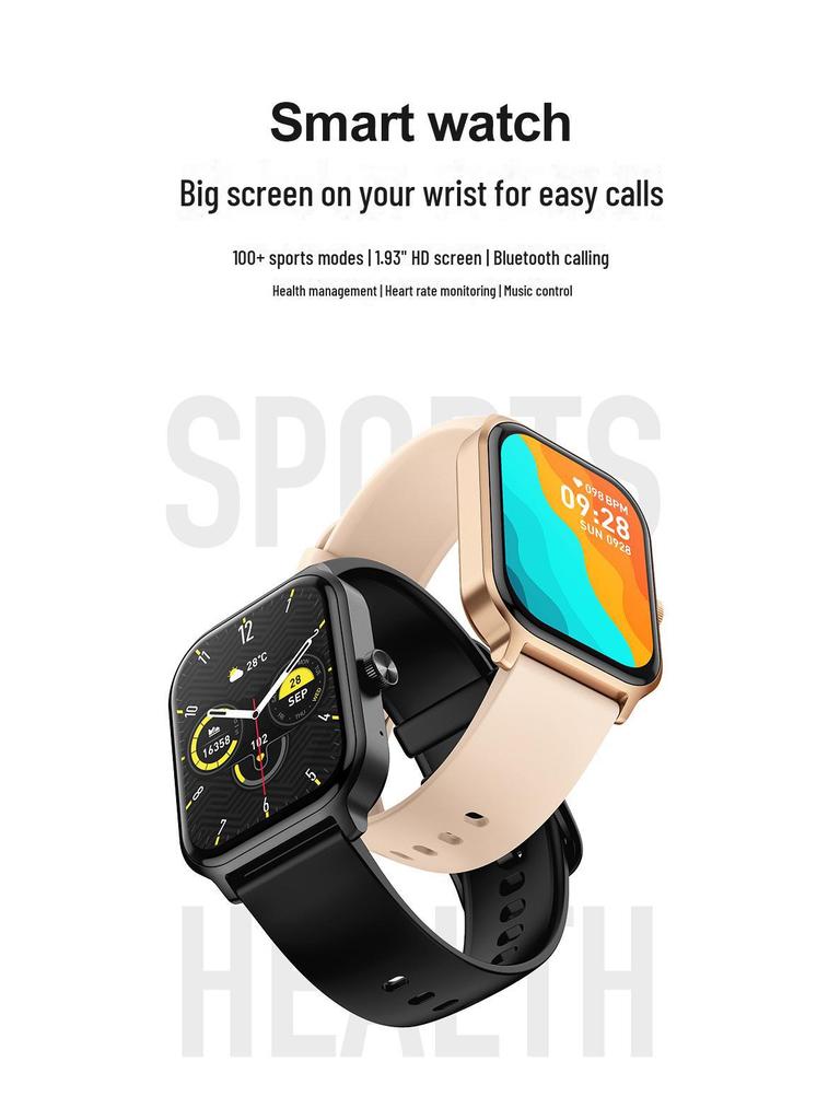 P85 Smartwatch: 1.93-inch Display, Heart Rate & Blood Pressure Monitor, Alarm, Voice Assistant, Music Playback Bracelet