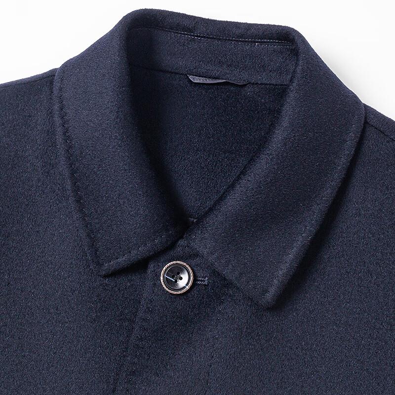 FAPAI Men's Premium Lightweight Warm Mid-length Wool Overcoat