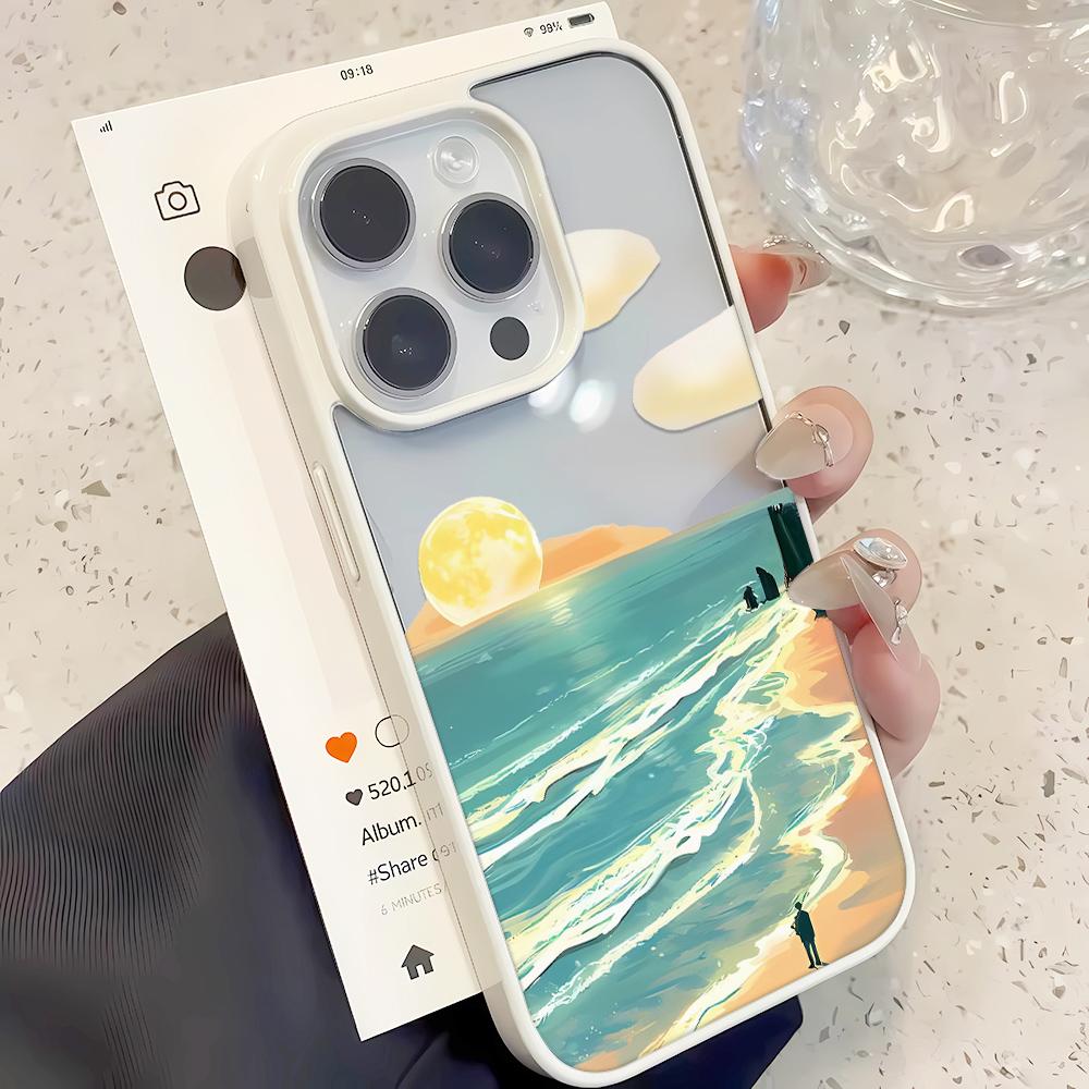 Sunrise Over The Sea Phone Case For IPhone 16 15 14 Pro 13 12 11 17 Pro Max Case 16 Plus 17 Air Shockproof Soft Clear Case Coque