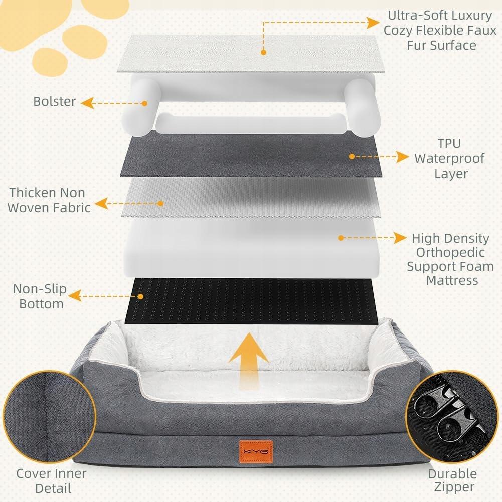 Dog bed, Orthopedic bed KYG 100x80x20 cm XL