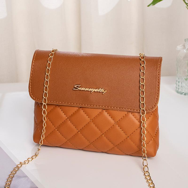 Autumn new fashion casual small fresh shoulder bag diamond messenger bag fashion small square bag