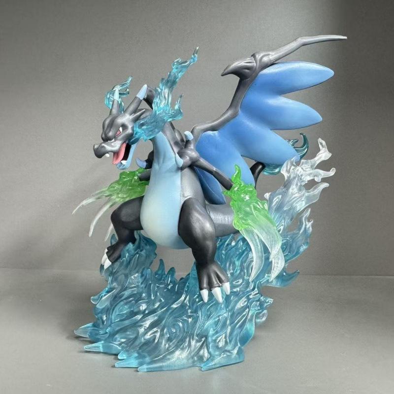 Anime elf peripheral statue fire-breathing dragon figure tide play two-dimensional desktop luminous ornament doll gift