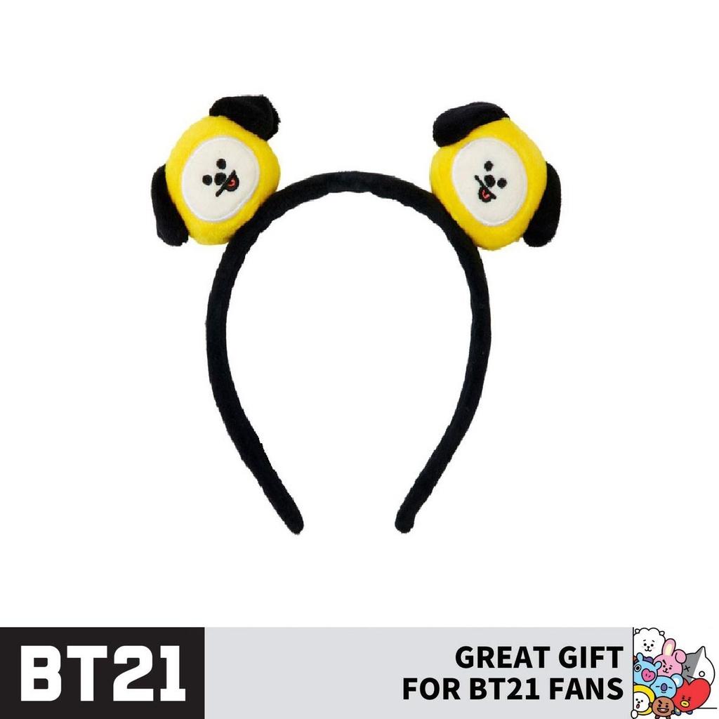 Bt21 Line Friends 3D Plüsch Stirnband für Frauen Weich und Bequem Chimmy Ohren Haarreif Band