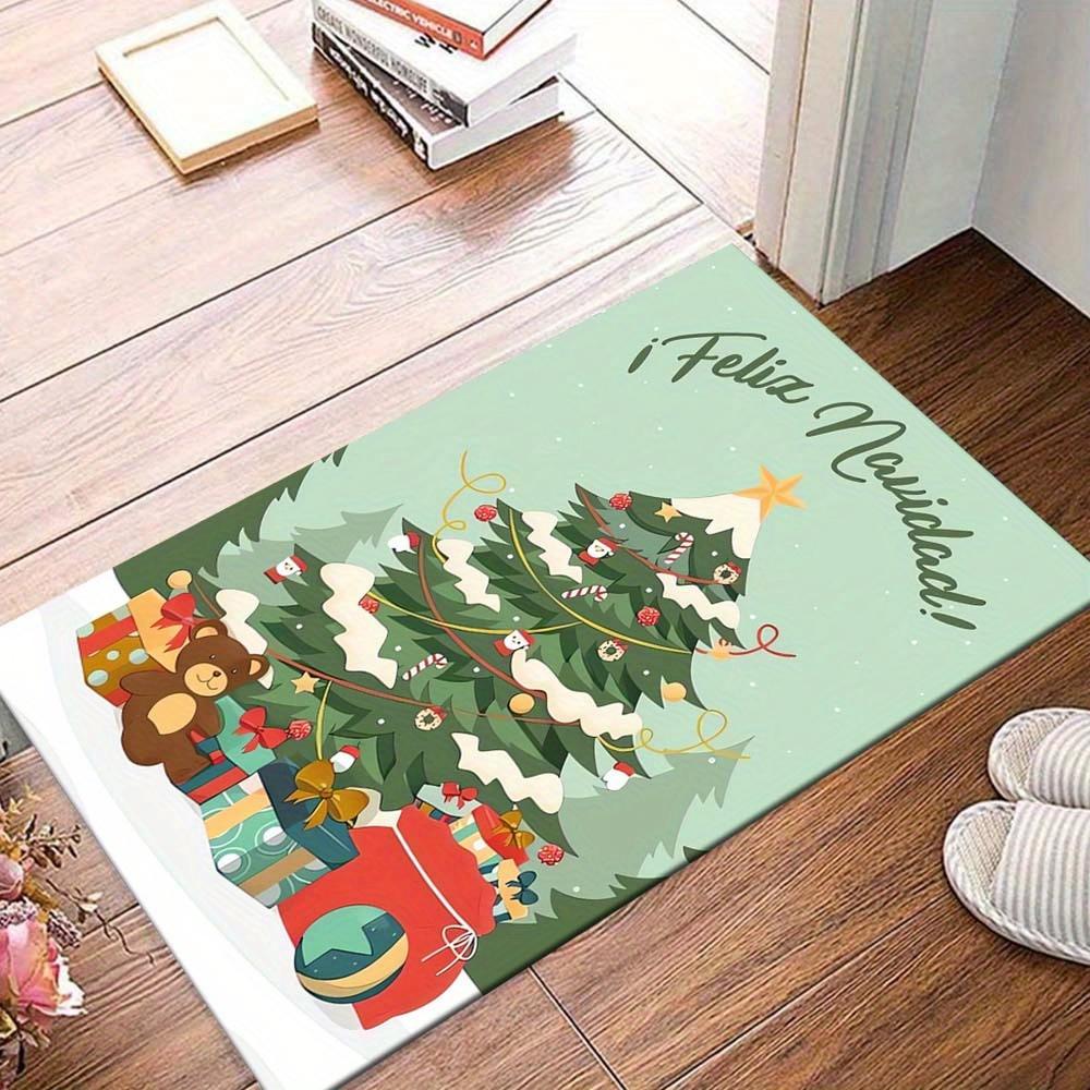 

1pc Cute Christmas Tree Area Rug, Slip-Resistant, Easy-Clean, Stain-Resistant, Perfect for Cozy Living Rooms, Bedrooms, Kitchens, Offices, a 60cm by 90cm