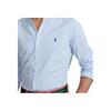 Polo Ralph Lauren Ss24 Striped Pony Logo Embroidered Poplin Long Sleeve Shirt Men Shirts Light-Blue MNPOWOV16821397-400