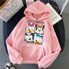 New Comfortable Versatile Couple Printed Hoodie Pocket Kawaii Loose Fashion Top Men's Sweatshirt Cartoon Winter and Autumn Casua