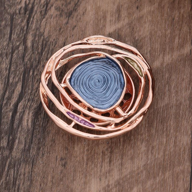 Heiß verkaufende emailierte geometrische Blume magnetische Brosche, modische kreative Blumenbrosche für Damen
