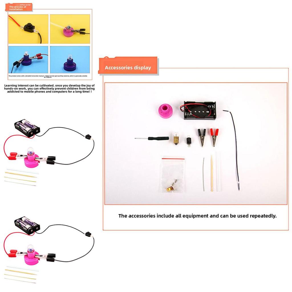 Simulated Light Bulb Circuit Experimental Material Set Children Puzzle Toys For Kids Science Education And Creativity