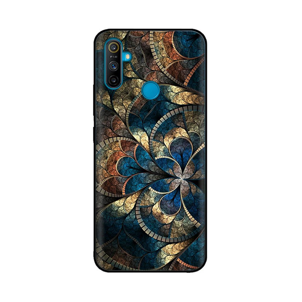 Etui do Realme C3 Miękkie Czarne Silikonowe TPU Wzór Tylna Klapka Do OPPO Realme C3 RMX2020 C 3 RealmeC3 Malowane Etui na Telefon Fundas