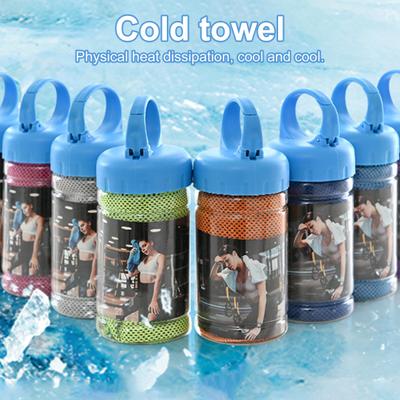 Fitness ručník v láhvi Rychleschnoucí polyester proti vyblednutí prodyšný ručník z mikrovlákna Keep Cooling pro dárek