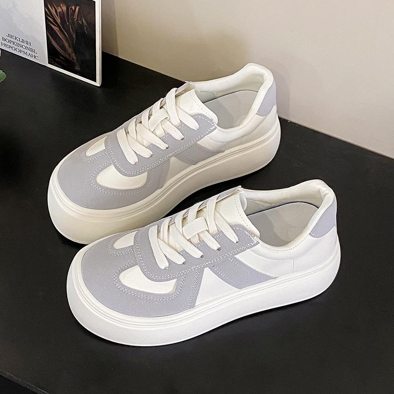 Yunfu~ Ou Ruofeng Thick-soled Heightening Little White Shoes for Women's 2025 New Versatile Casual Board Shoes Color Matching Sports Shoes