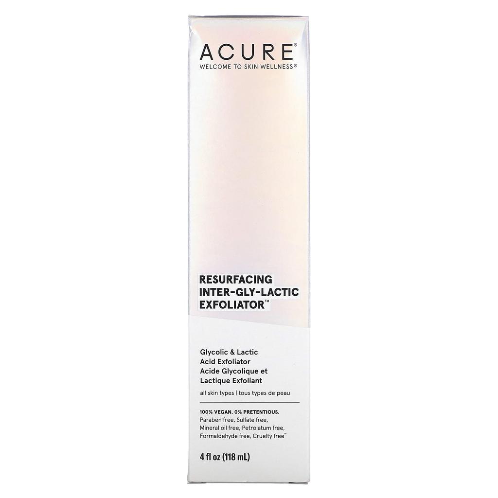 ACURE, Resurfacing, Inter-Gly-Lactic Exfoliator, 118ml(4fl oz)