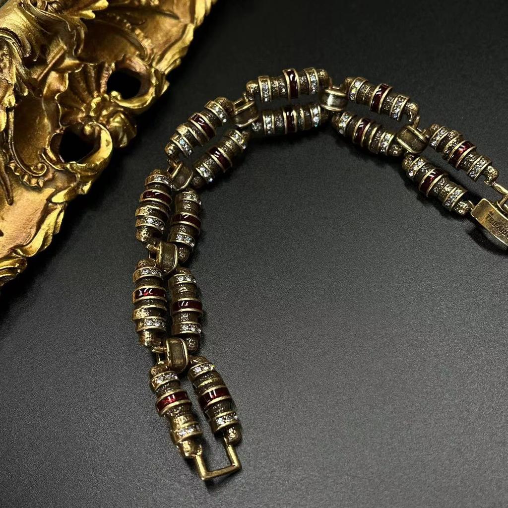 Vintage Ancient Egyptian Handmade Bracelet Heavy Industry / Edition Studded Drip Oil Accessories