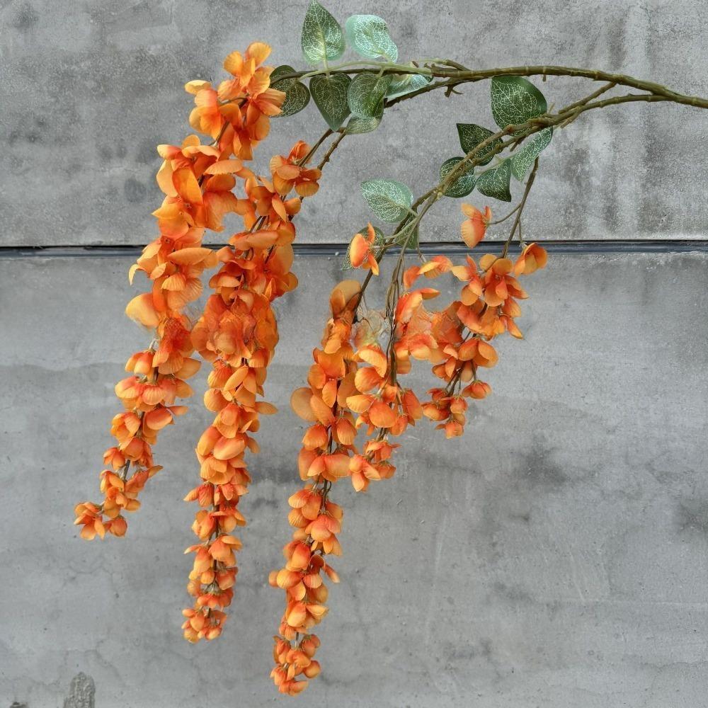 

6 Forks Artificial Wisteria Flowers Bushy Vine Purple Artificial Faux Plants Vine Rattan Decorative Fake Flower String