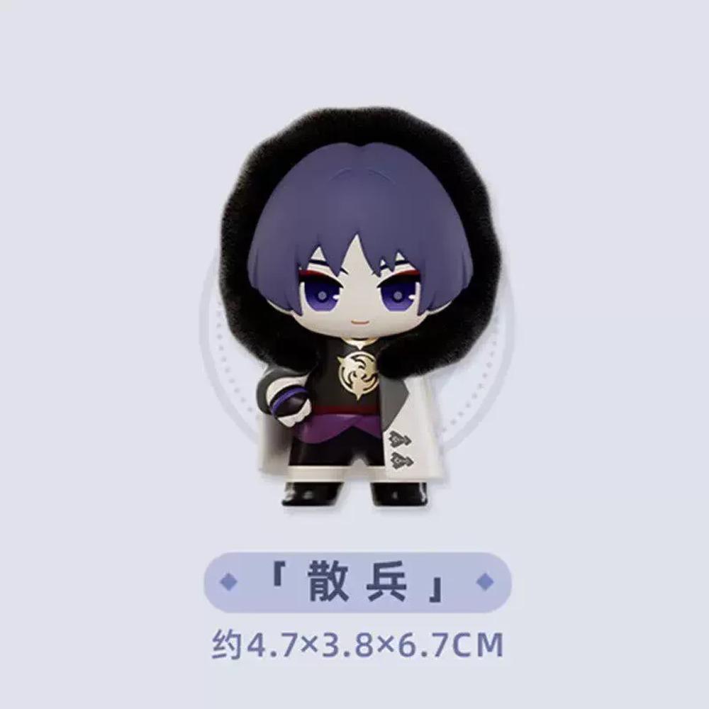 Genshin Impact Op Voorraad Fatui Harbingers Serie Blind Box Kawaii Trendy Q Versie Anime Figuur Collectie Desktop Verrassingscadeau