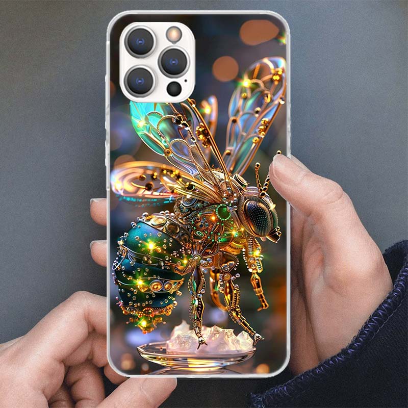 Bee Keeping Honey Animal Phone Case For iPhone 17 16 15 14 13 12 11 Pro Max Mini Plus Air 7 SE 8 Soft Silicone Print Shell Funda