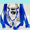 Elegant Resin Football Trophy Model European Style Soccer Award Silver Gift