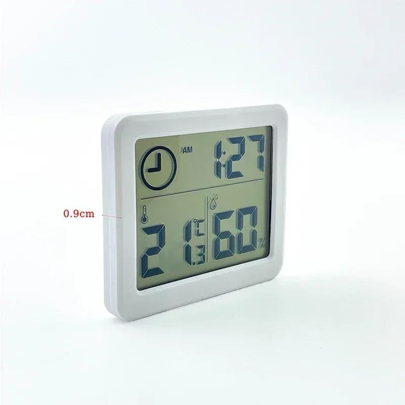 Multifunktions-Thermometer Hygrometer Automatische elektronische Temperatur-Feuchtigkeitsüberwachungsuhr 3,2 Zoll großer LCD-Bildschirm