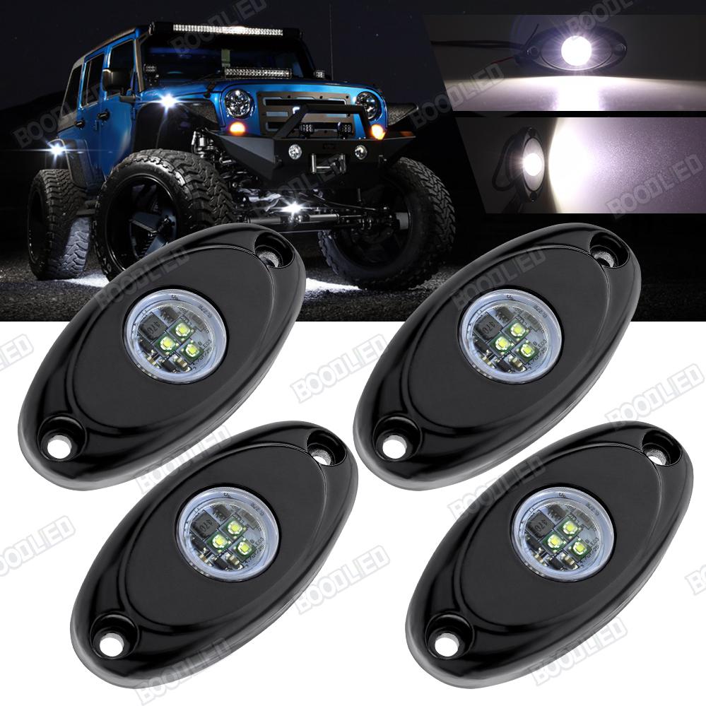 4 Pods LED Rock Light Kit for Jeep ATV SUV Offroad Car Truck Boat Waterproof Underglow LED Neon Lights.