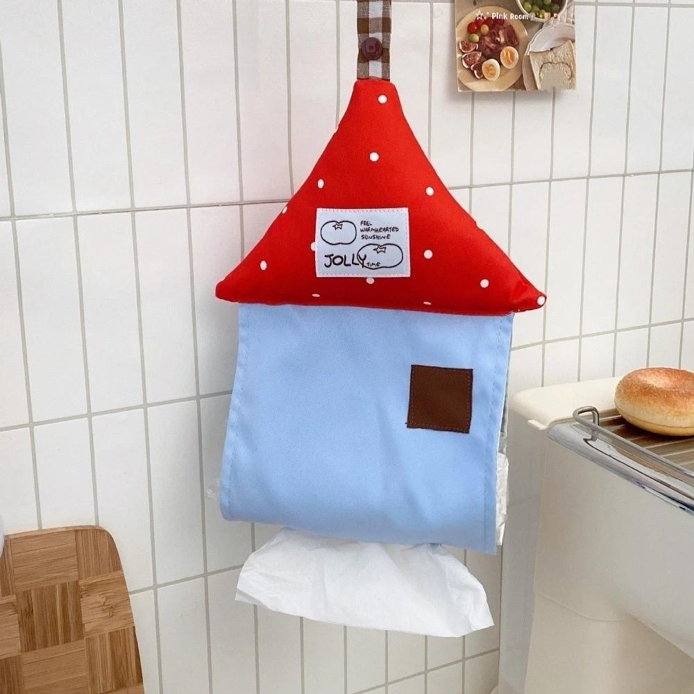 Cloth Hanging Tissue Bag Space Saving Bathroom Tissue Dispenser Tissue Roll Hanger  Kitchen