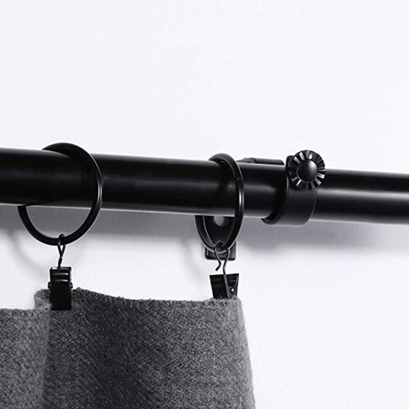 4Pcs Curtain Rod Brackets Adjustable Curtain Rod Holder Drapery Rod Stand Window Curtain Rod Support Hanger Hardware