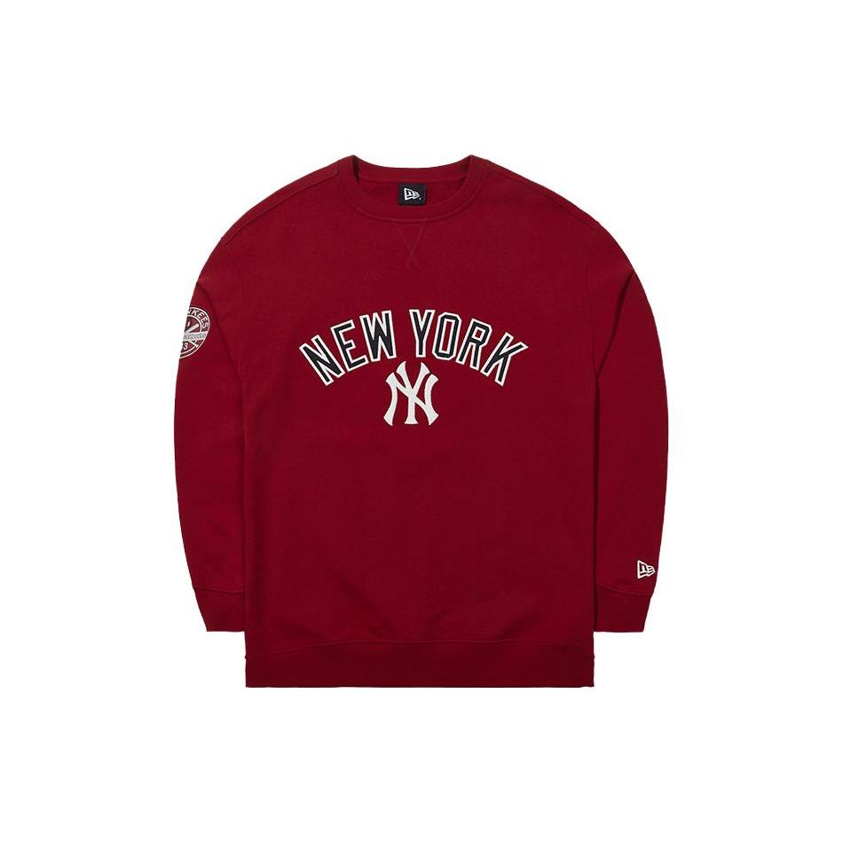 New Era Sweatshirts Unisex Dark Red/New York Yankees Crew Neck Moderate Regular 13793825
