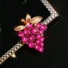 Elegant Light Purple Grape Brooch for Women - Luxury Corsage Pin for Suits and Coats