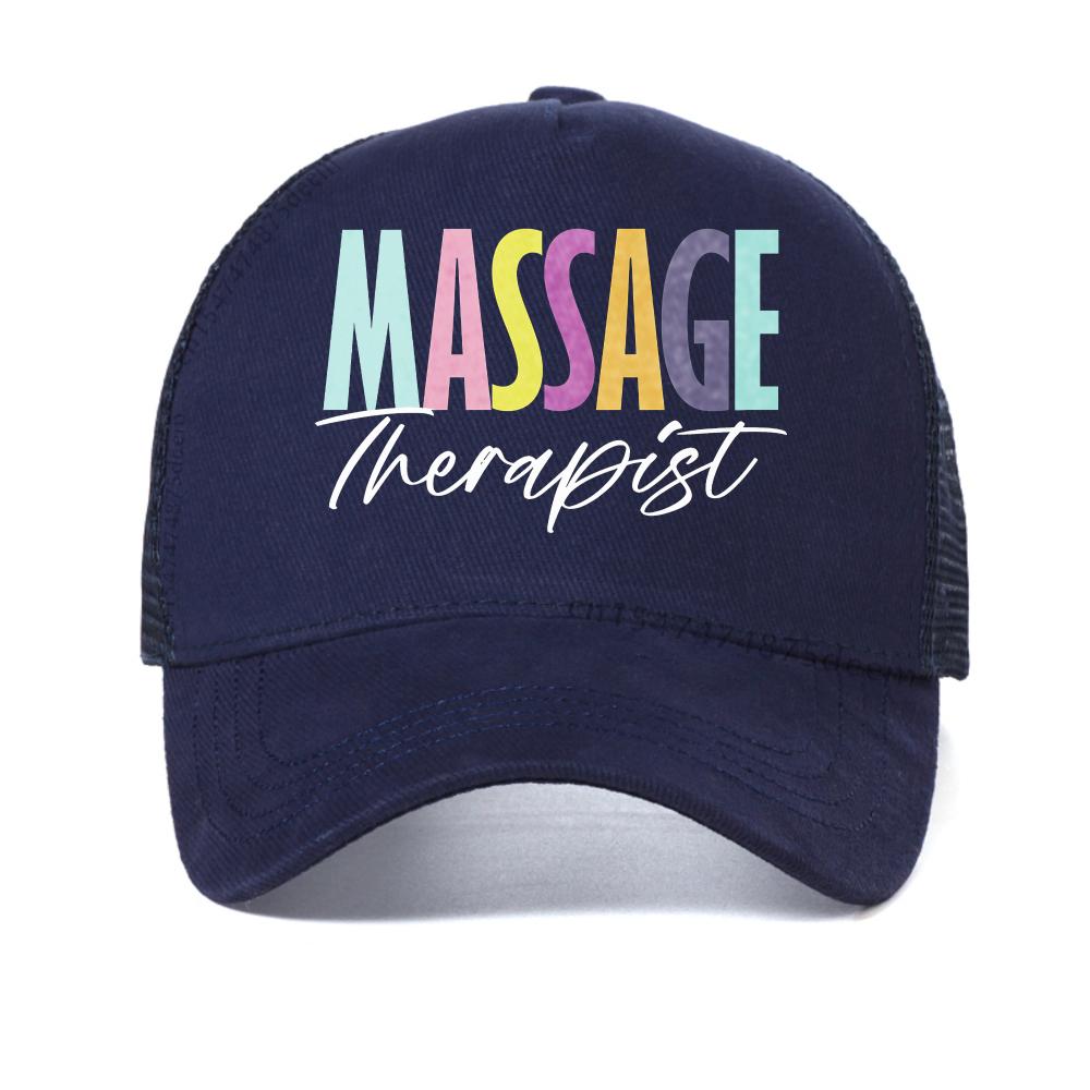 

Psoas I Was Saying Massage Therapist Therapy baseball cap fashion summer Streetwear Hip Hop caps Breathable Snapback hats Adjustable темно-синього кольору