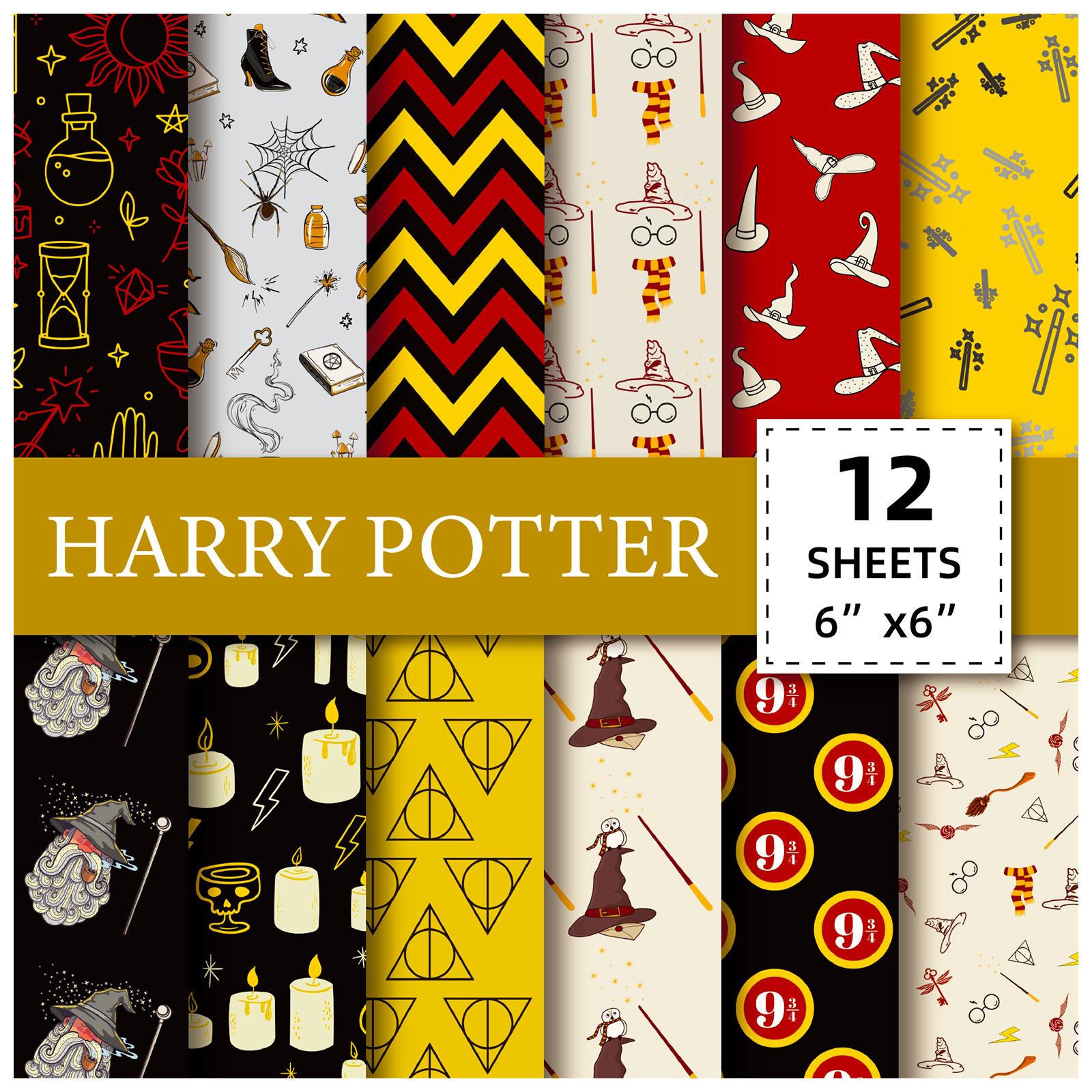 

12 Sheets/Pack, Wand Hp Hand Account Material Paper 6 Inch Scrapbook Base Background Paper 15cm*15cm