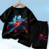 Red Spider Printed Children Print T-shirt Summer Clothes 3-12Yrs Boys Girls Short-sleeved Top+Shorts Casual Sports Set Clothing