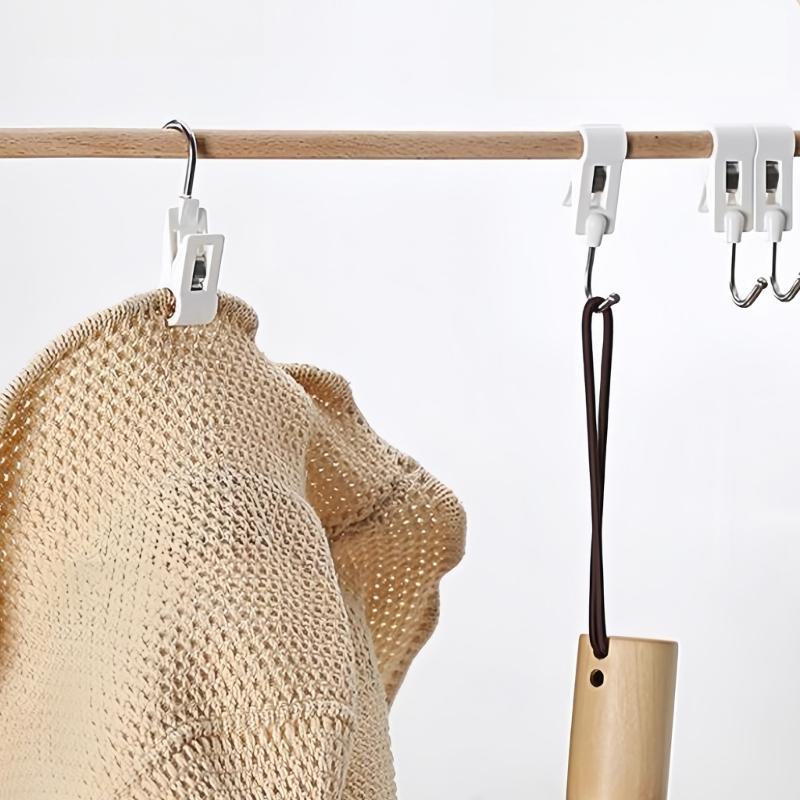 4PCS Plastic S Hooks With Rotating Design for Multipurpose Storage Space Saving Hanging Solution for Cabinets Shelves