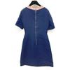GUCCI 453979 Navy x Pink Ribbon Tie Dress dress 36 Navy pinkUsed