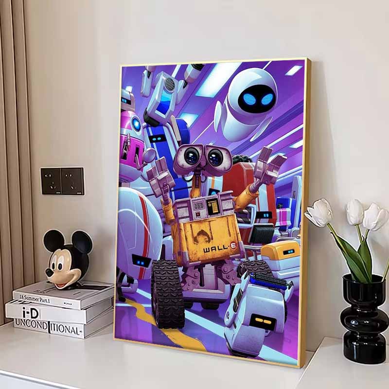 Disney Diamond Painting WALL-E Space Carnival Illustration 5D DIY Diamond Painting Embroidery Set Round Diamond Art Mosaic Home Decor
